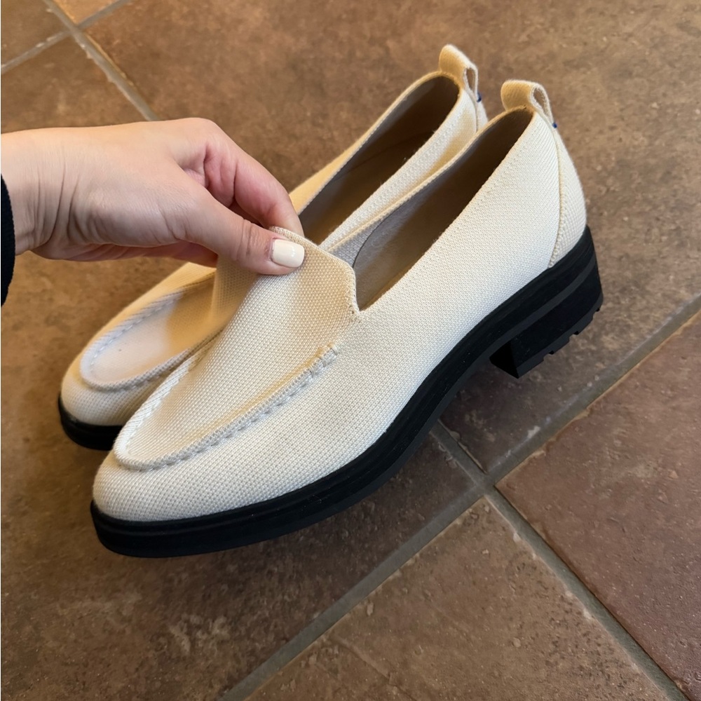 Rothy's white/bone color loafer